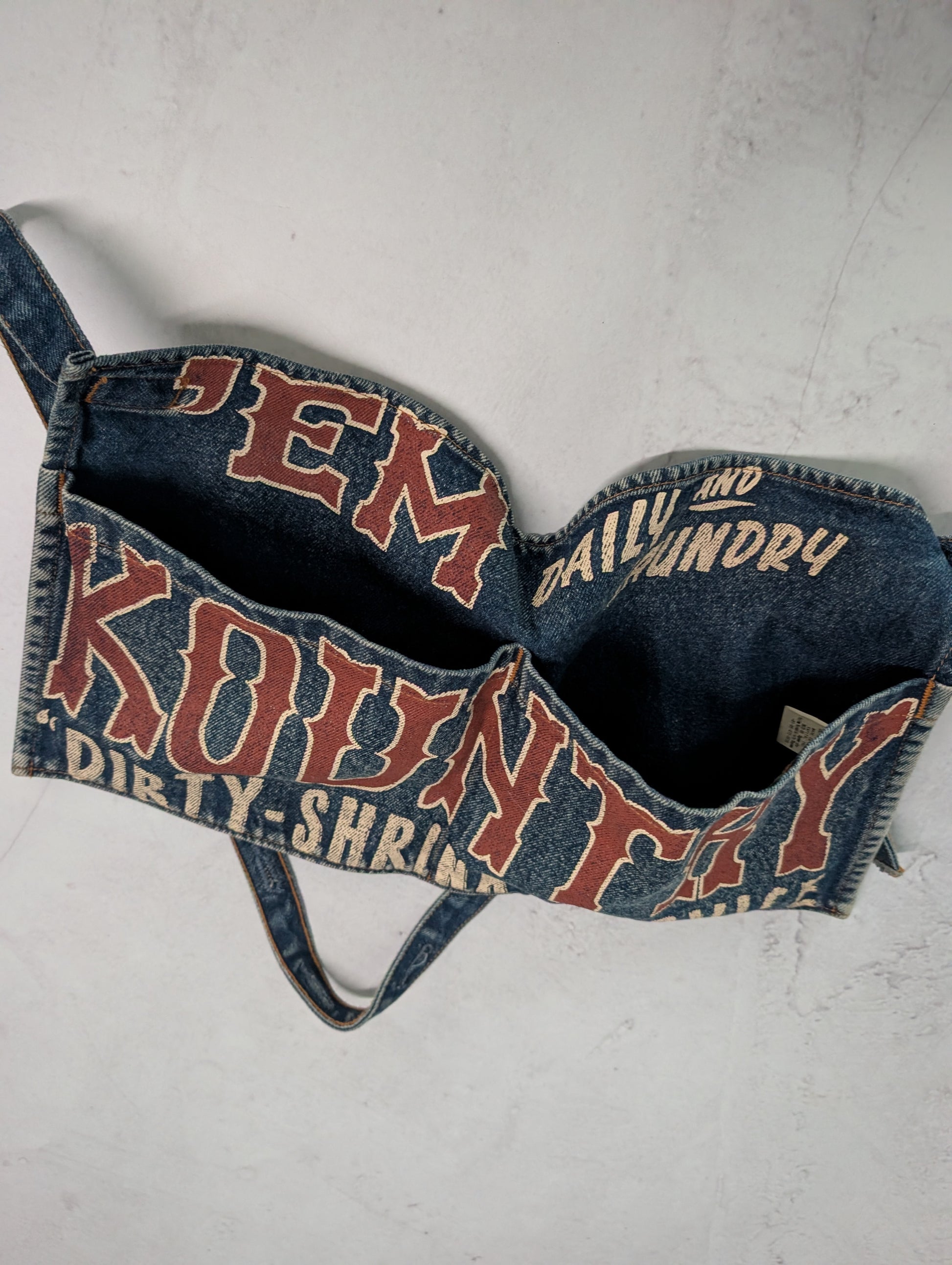 Kapital Kountry 'Em Daily &amp; Laundry' Printed Denim Utility Apron Bag