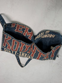 Kapital Kountry 'Em Daily &amp; Laundry' Printed Denim Utility Apron Bag