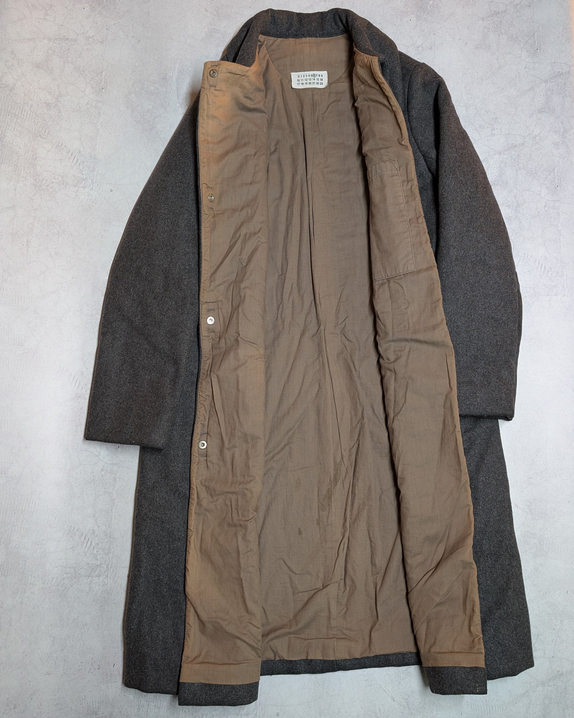 MM6 Maison Margiela Padded Wool Blend Asymmetric Overcoat
