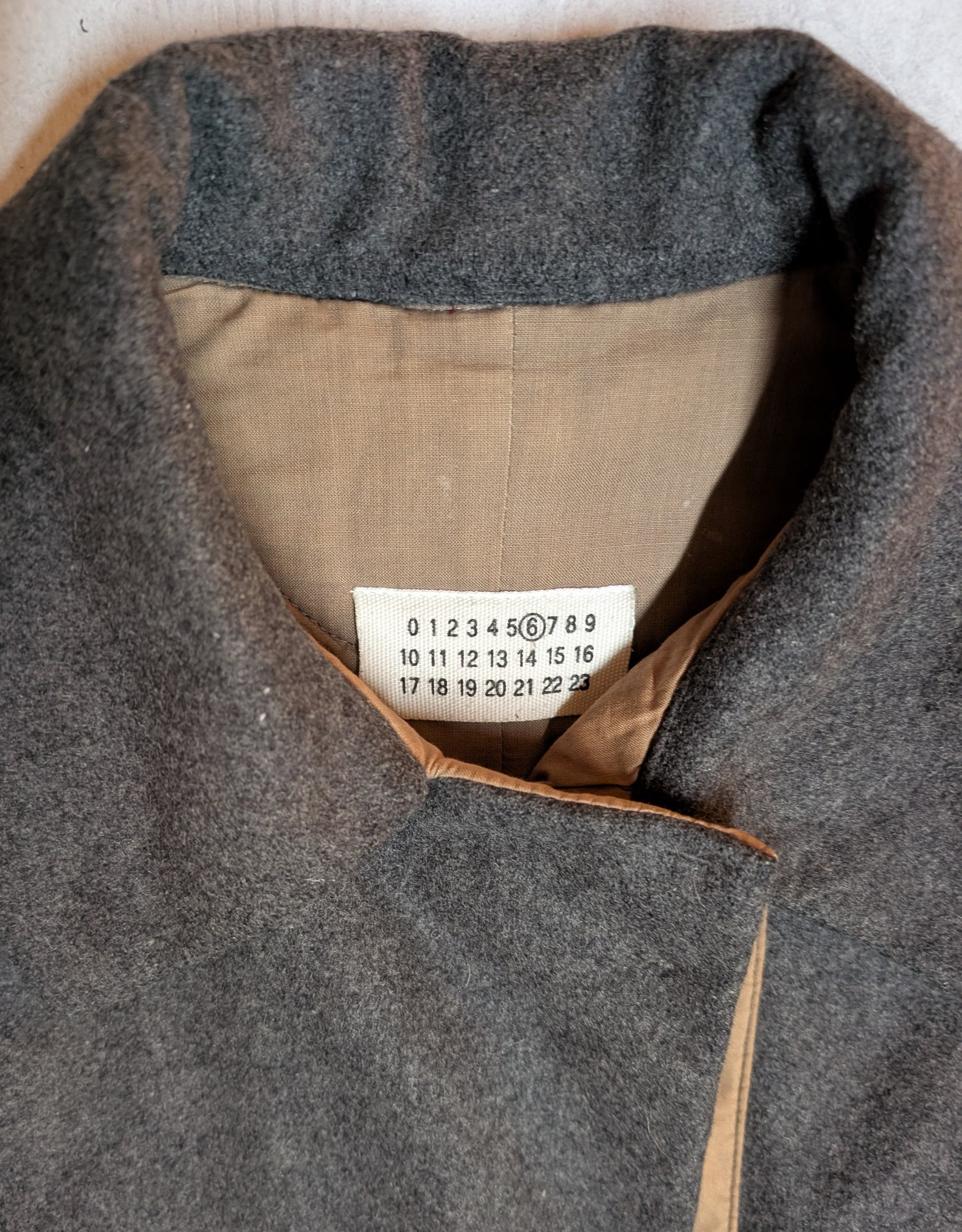 MM6 Maison Margiela Padded Wool Blend Asymmetric Overcoat