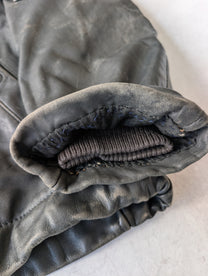 Vintage 1980s French Air Force Leather Pilot Jacket