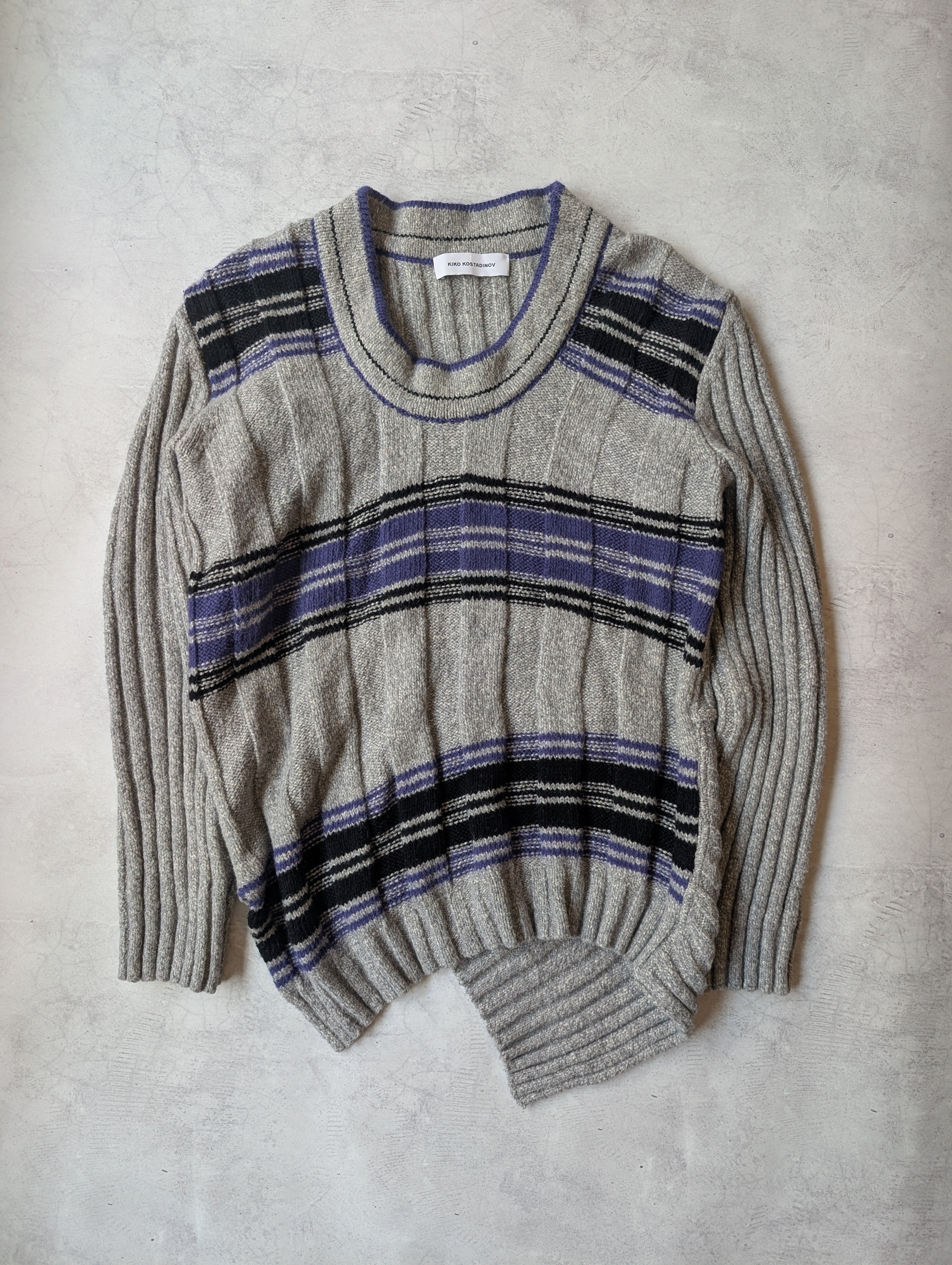Kiko Kostadinov Brutus Jumper Grey Melange Aura – SĀN ARCHIVE GOODS