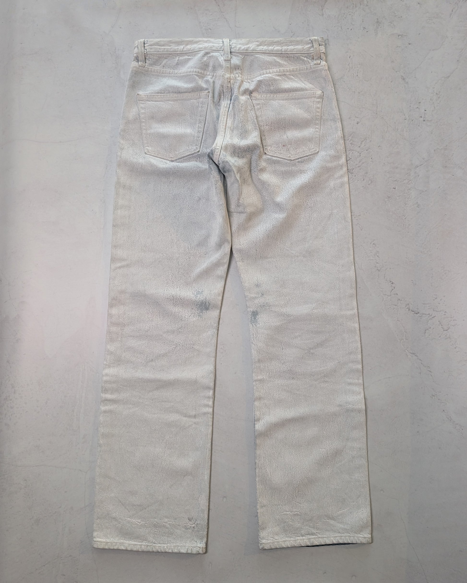 Maison Margiela Bianchetto Hand-Painted Denim Trousers