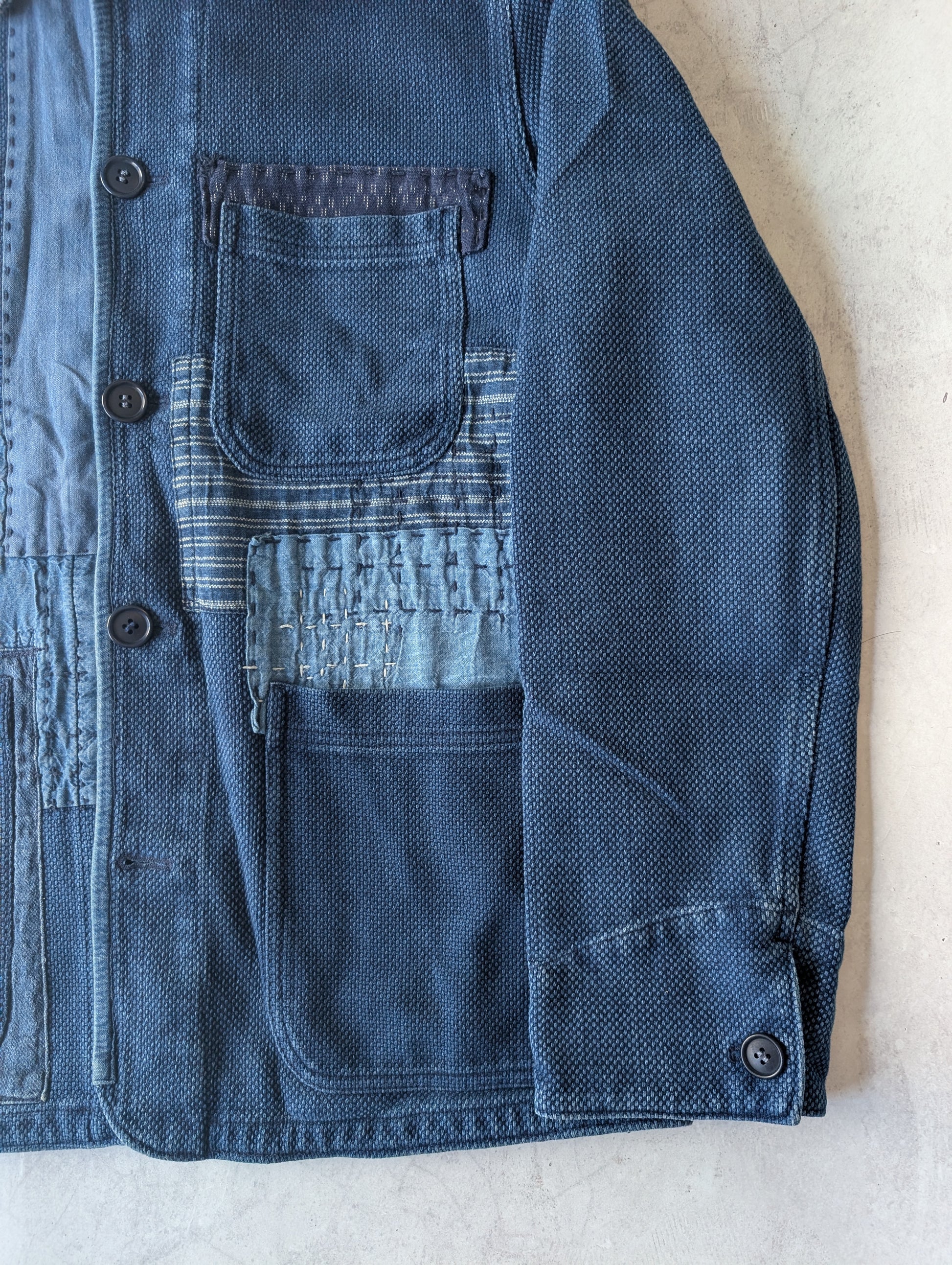 Blue Blue Japan Indigo Sashiko Patchwork Jacket