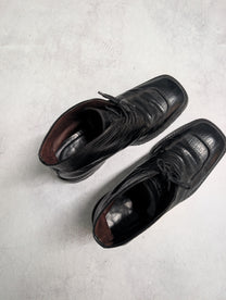 Prada Vintage Textured Leather Square-Toe Vibram Chukka Boots