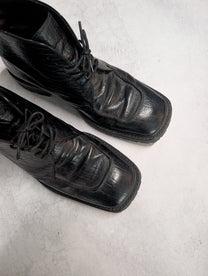 Prada Vintage Textured Leather Square-Toe Vibram Chukka Boots