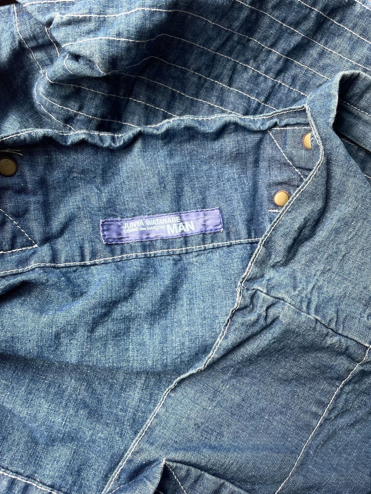 Junya Watanabe Comme Des Garcons Man Barcode Denim Tote