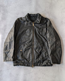 Vintage 1980s French Air Force Leather Pilot Jacket