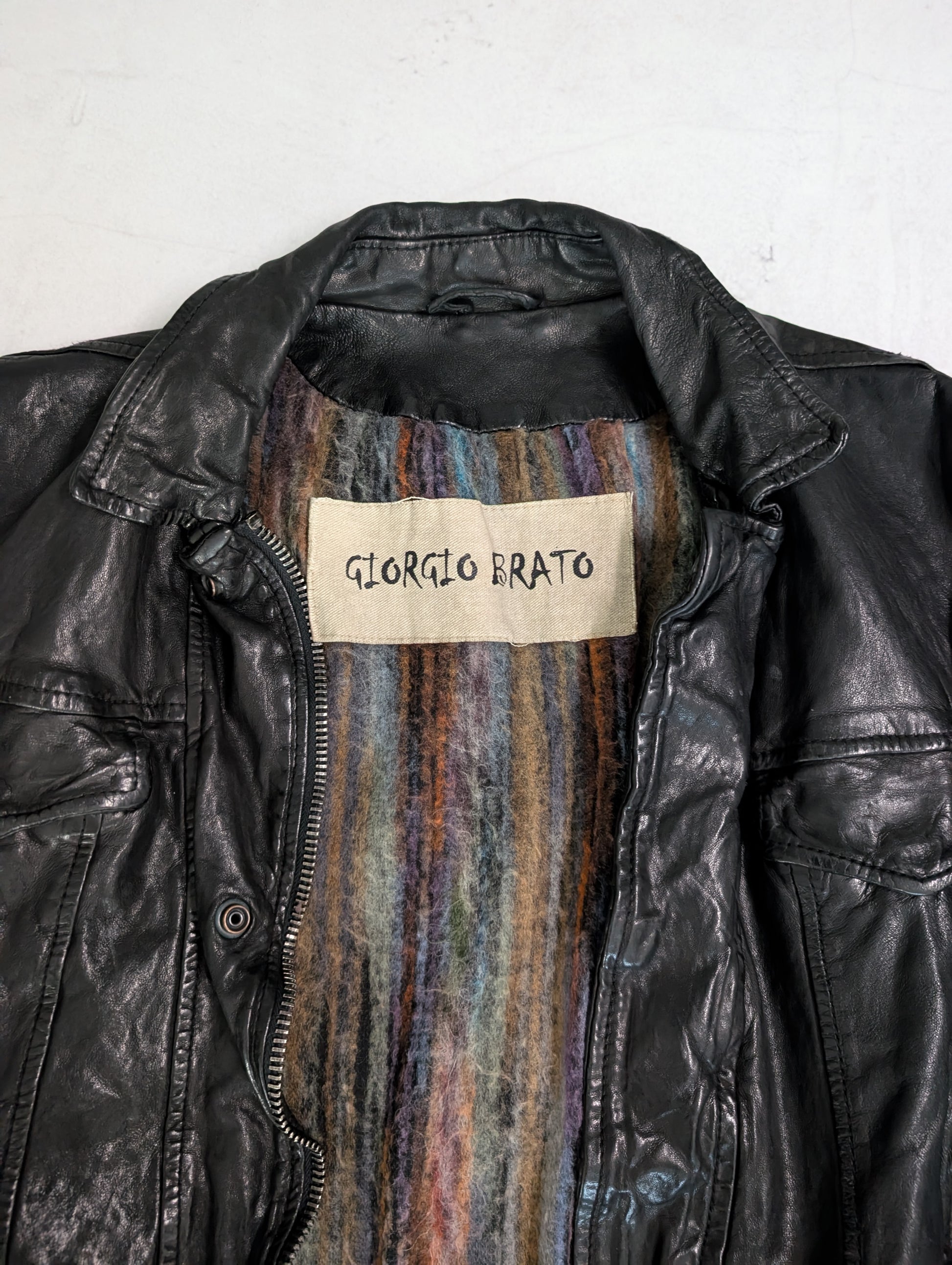 Giorgio Brato Lambskin Trucker Jacket