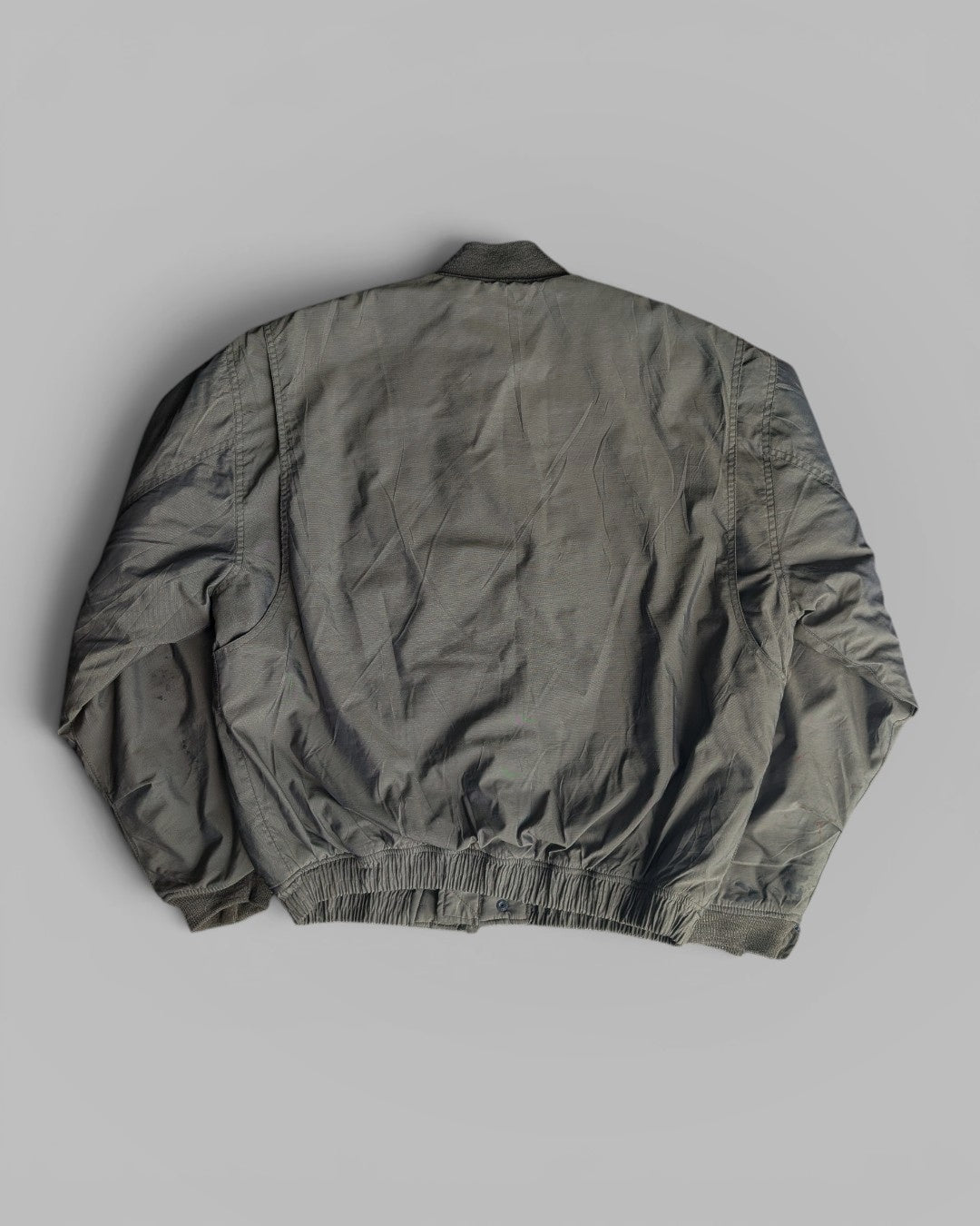 Vintage 90s USN WEP Padded Flight Jacket Olive XL