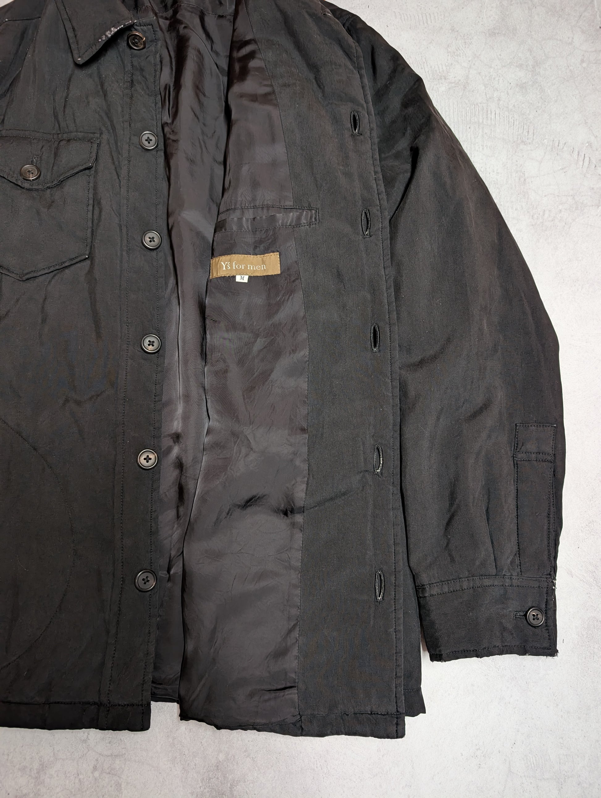 Y's for Men Padded Washed Overshirt