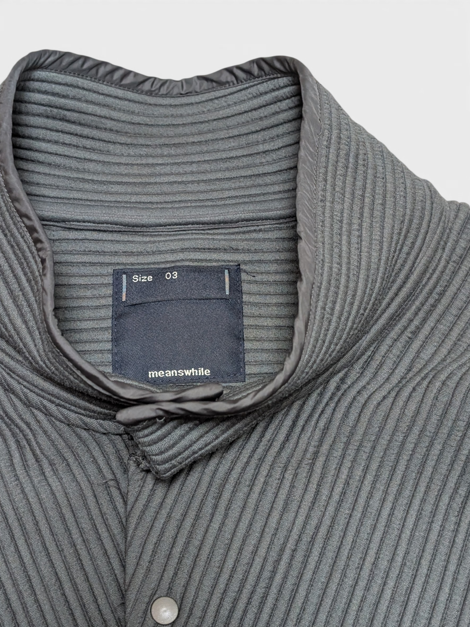 Meanswhile Ribbed High-Neck Snap Pullover