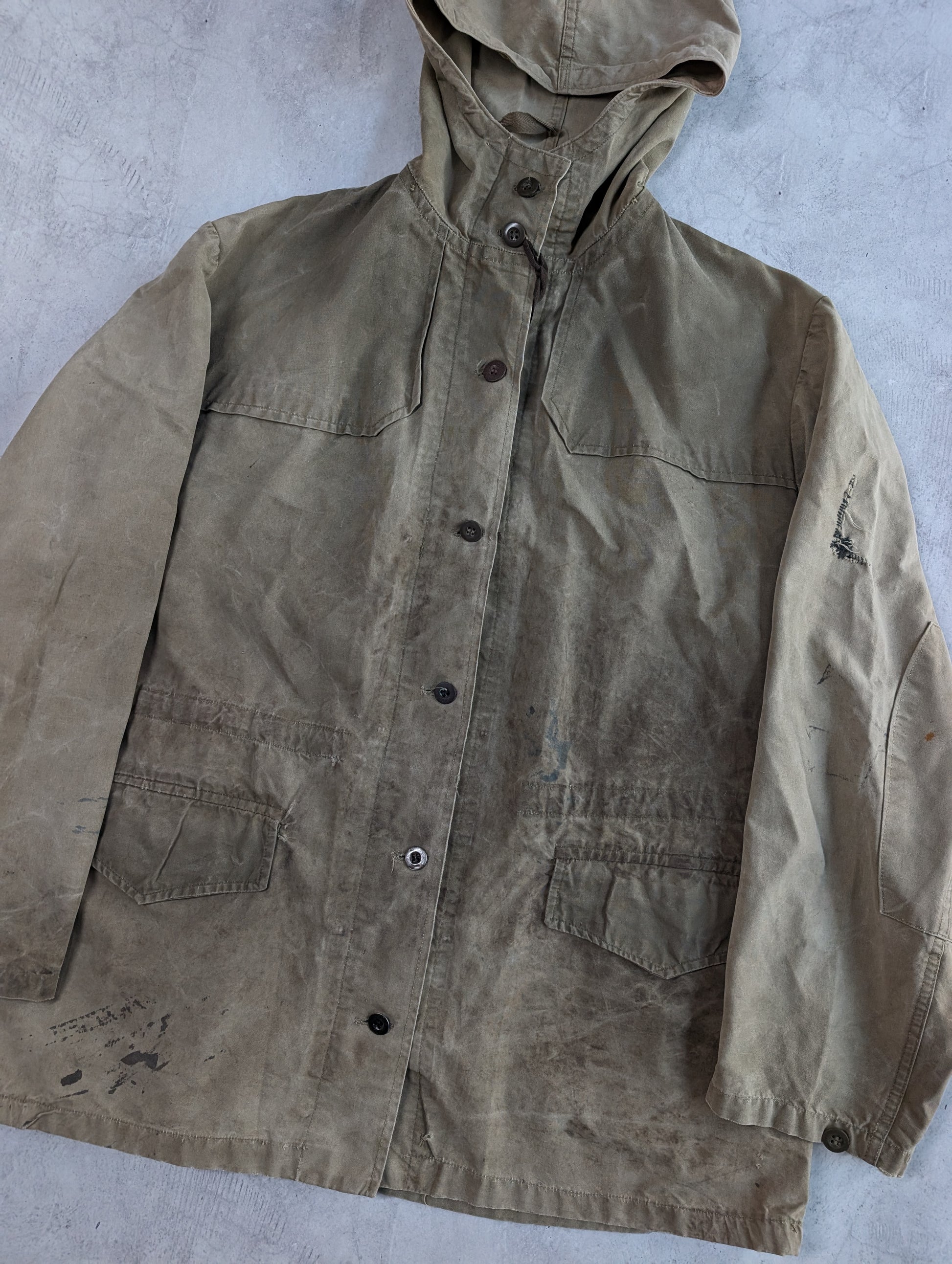 Vintage 1960s French Military Alpine Smock Jacket