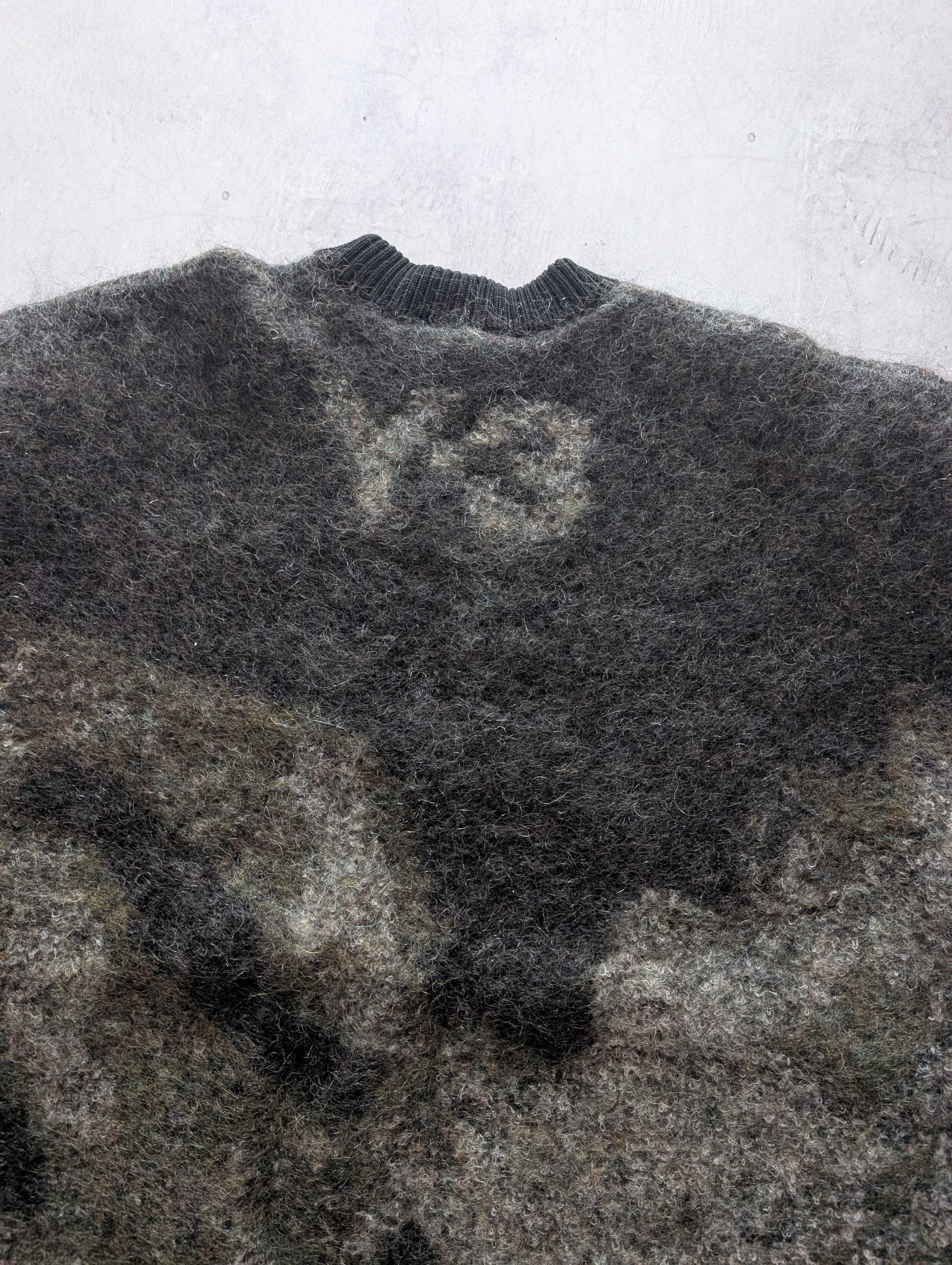 Adidas Y-3 CH1 Camouflage Mohair Blend Knit Sweater