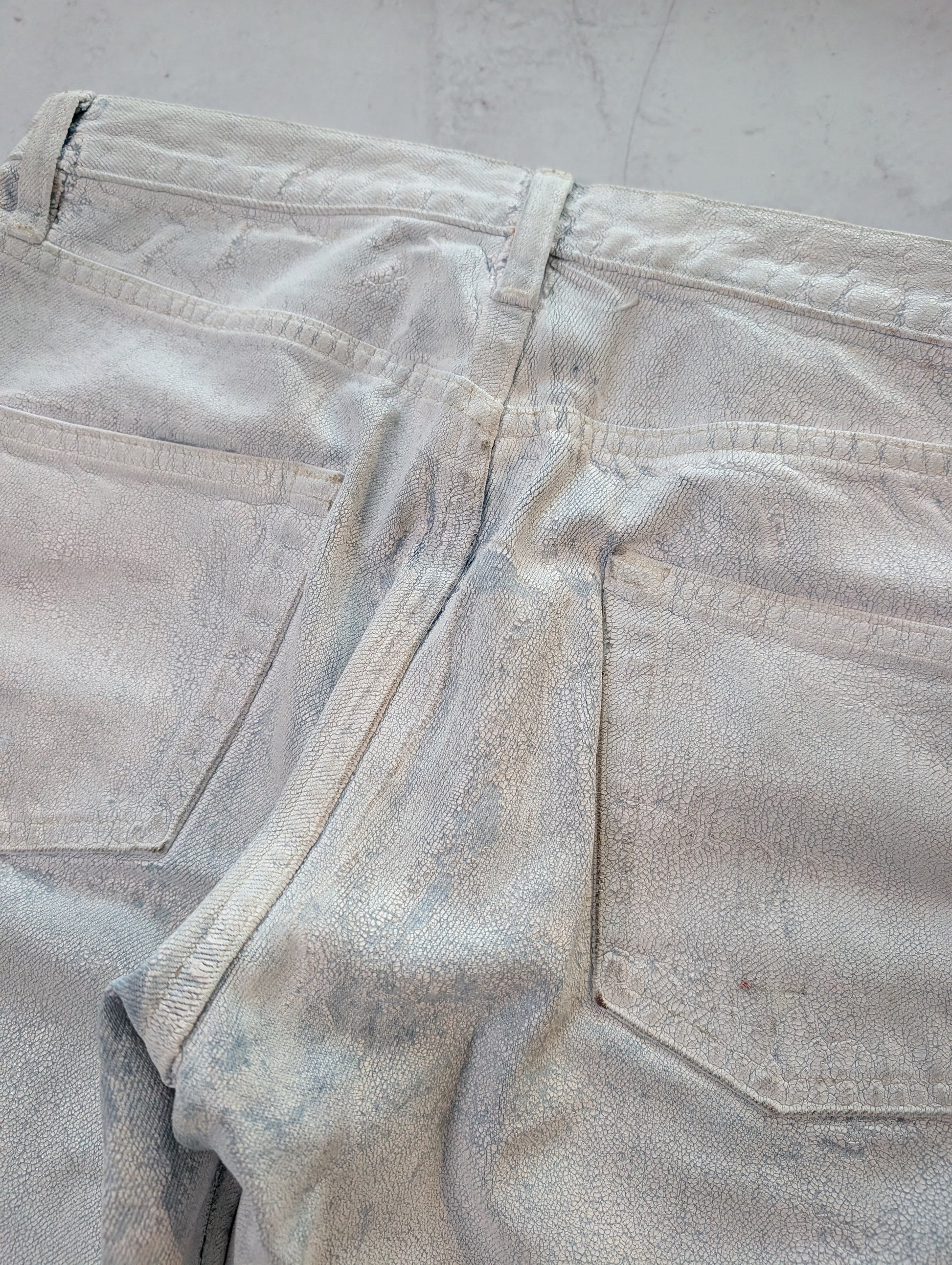 Maison Margiela Bianchetto Hand-Painted Denim Trousers