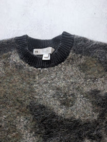 Adidas Y-3 CH1 Camouflage Mohair Blend Knit Sweater