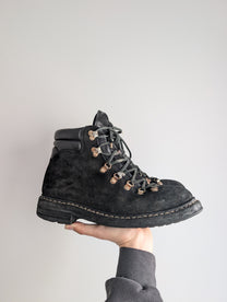 Guidi 19 Black Reverse Leather Hiking Boots