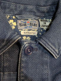 Blue Blue Japan Pure Indigo Sashiko Boro Patchwork Chore Jacket