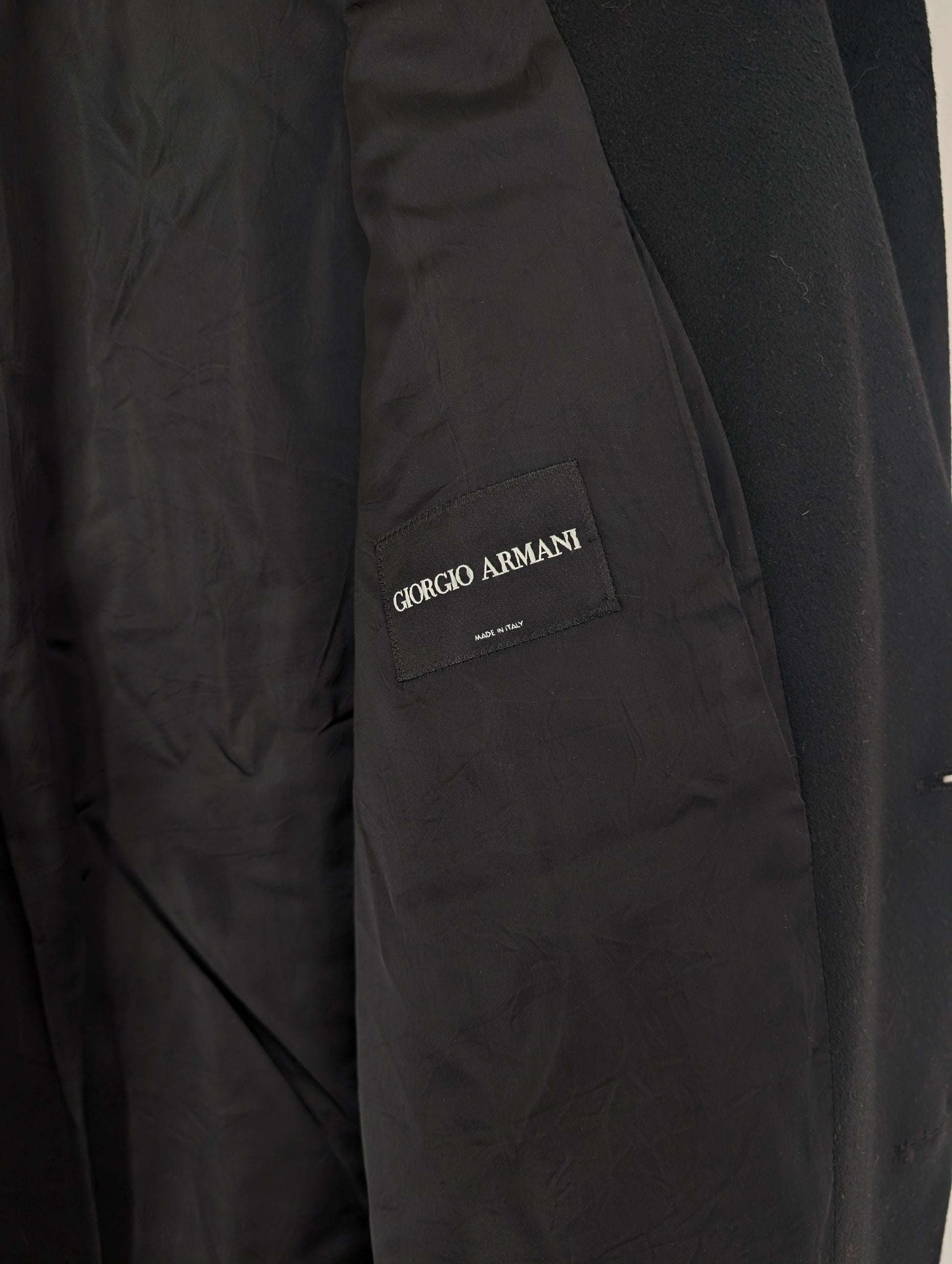 Giorgio Armani Vintage Borgo 21 Cashmere Wool Long Overcoat