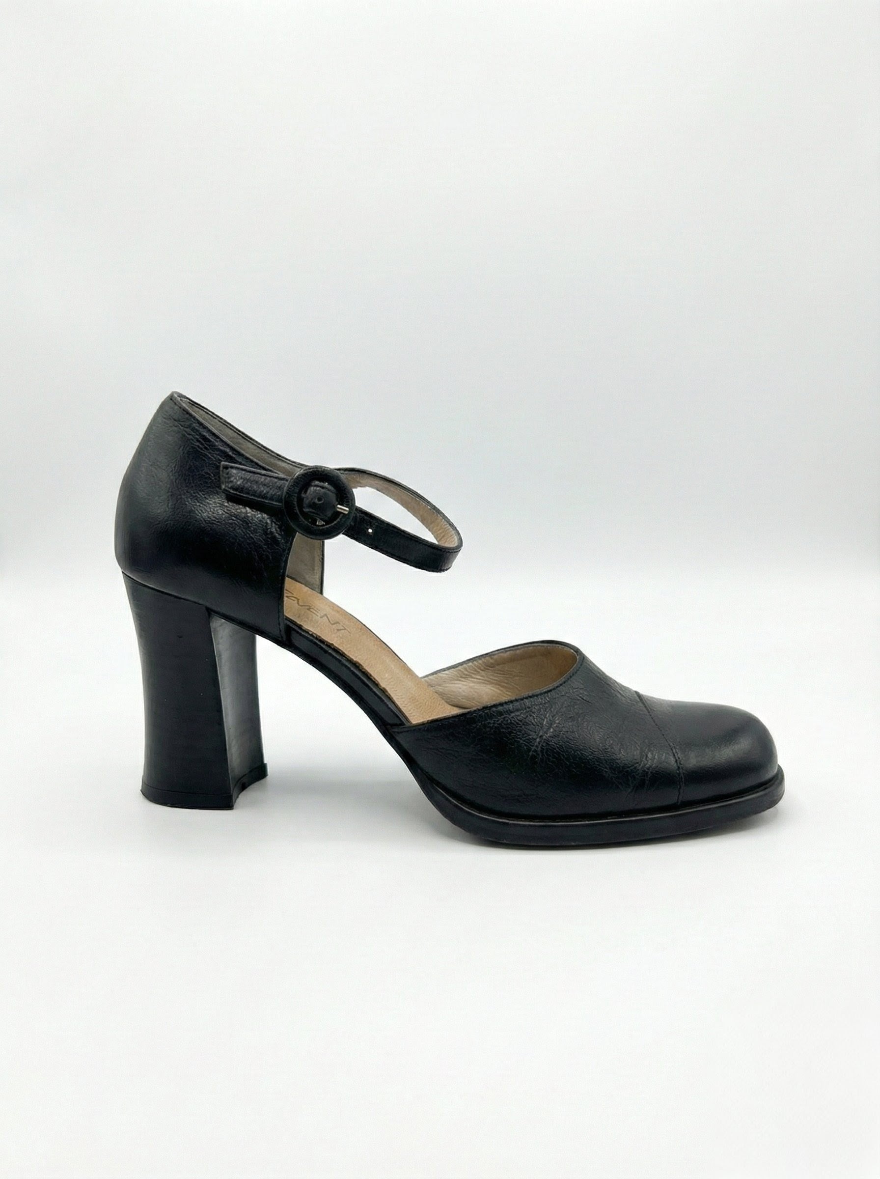 Vintage Yves Saint Laurent Square-Toe Block Heels