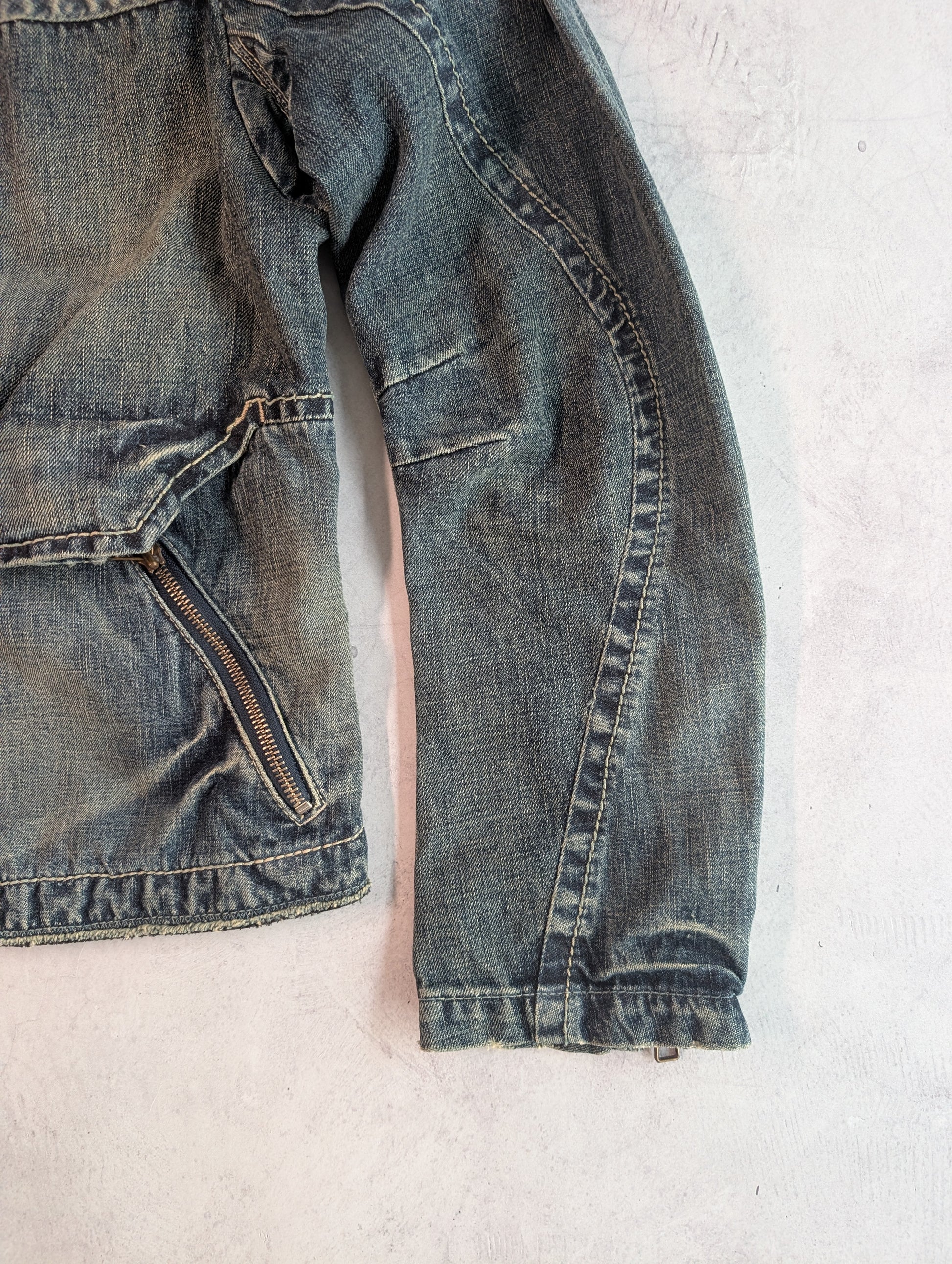 Marithé François Girbaud Washed Denim Trucker Jacket