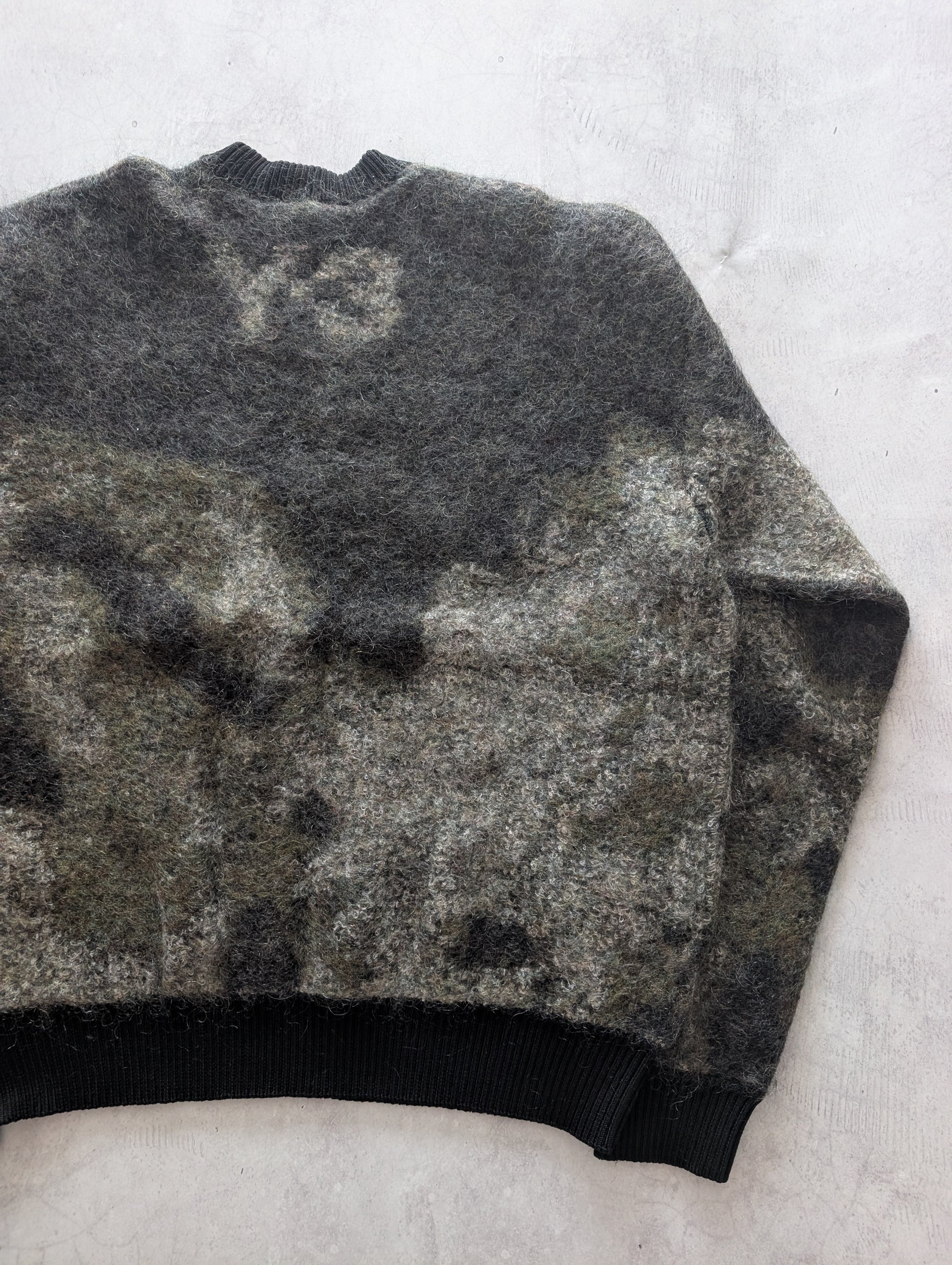 Adidas Y-3 CH1 Camouflage Mohair Blend Knit Sweater