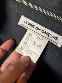 Comme des Garcons Logo Cotton Canvas Travel Duffle Bag 1990's