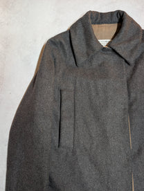MM6 Maison Margiela Padded Wool Blend Asymmetric Overcoat