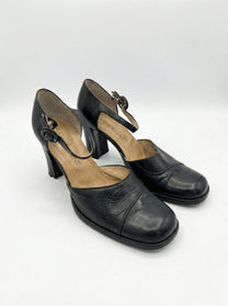Vintage Yves Saint Laurent Square-Toe Block Heels