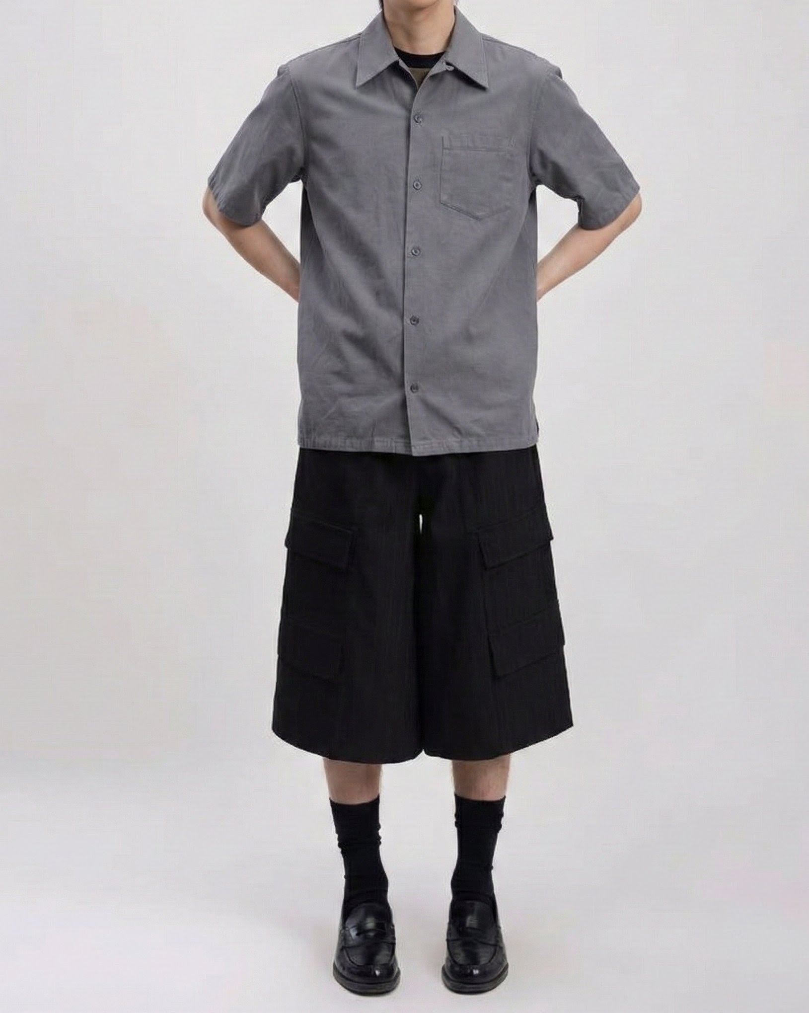 Prada Structured Collar Short Sleeved Shirt