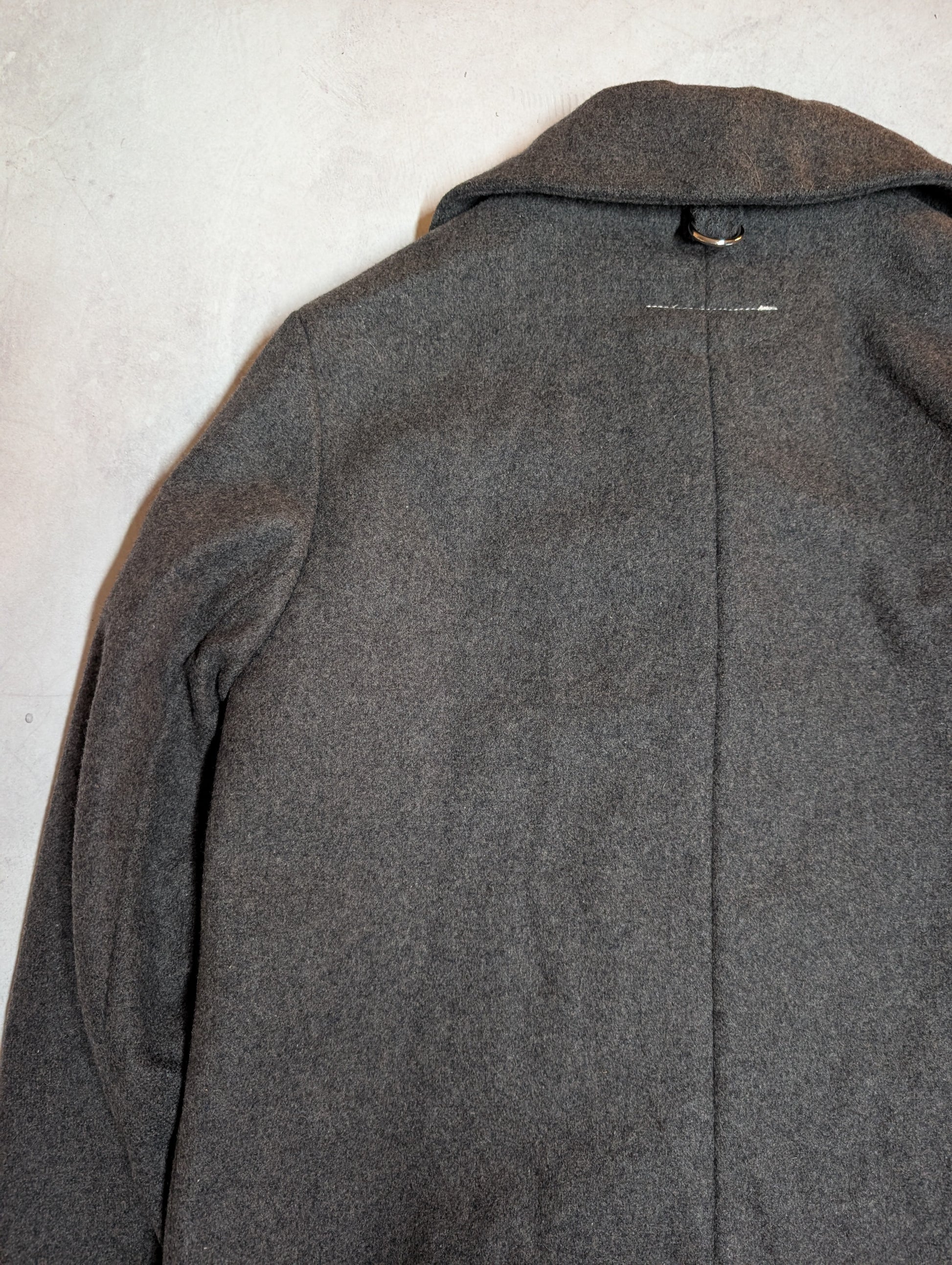 MM6 Maison Margiela Padded Wool Blend Asymmetric Overcoat