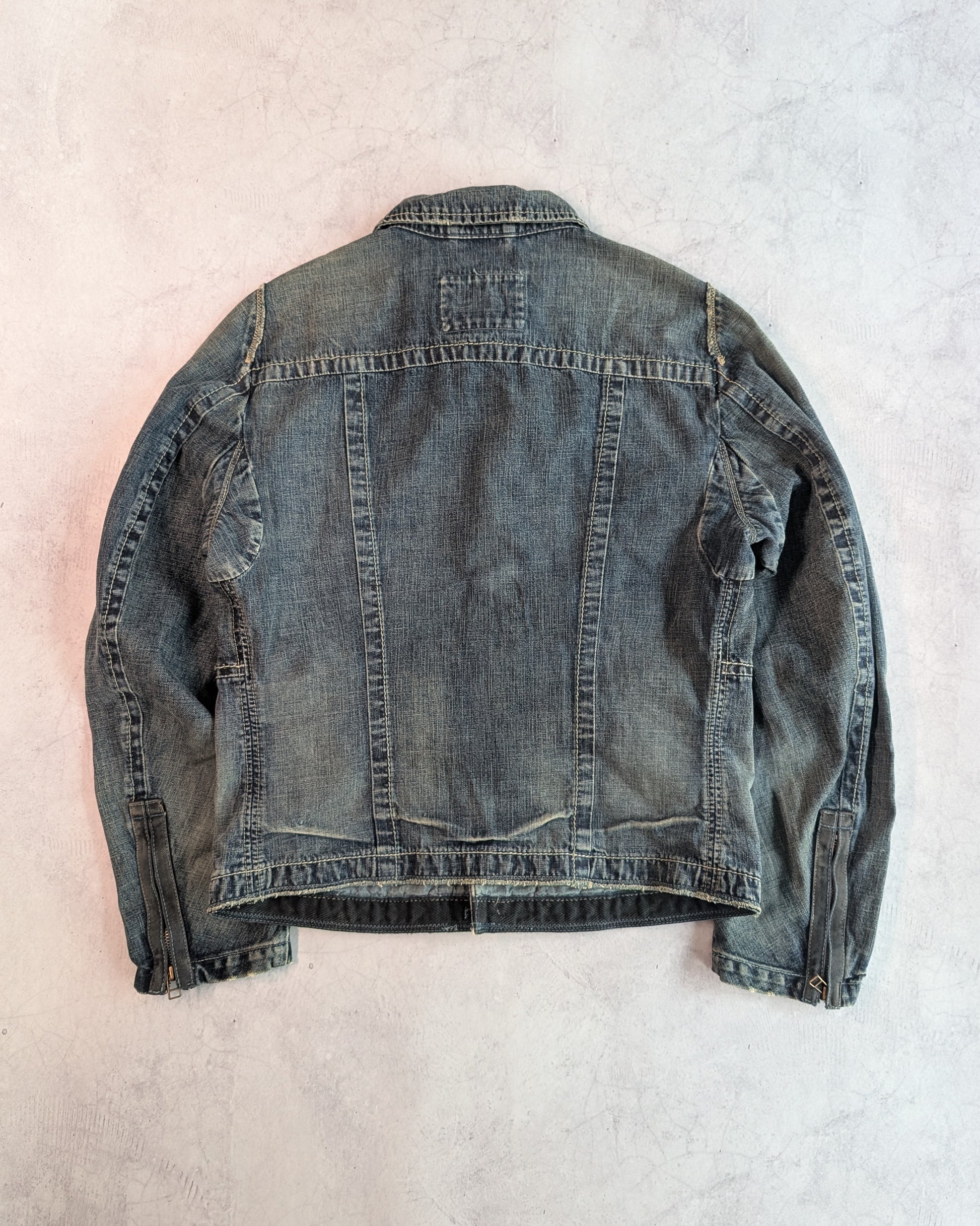 Marithé François Girbaud Washed Denim Trucker Jacket