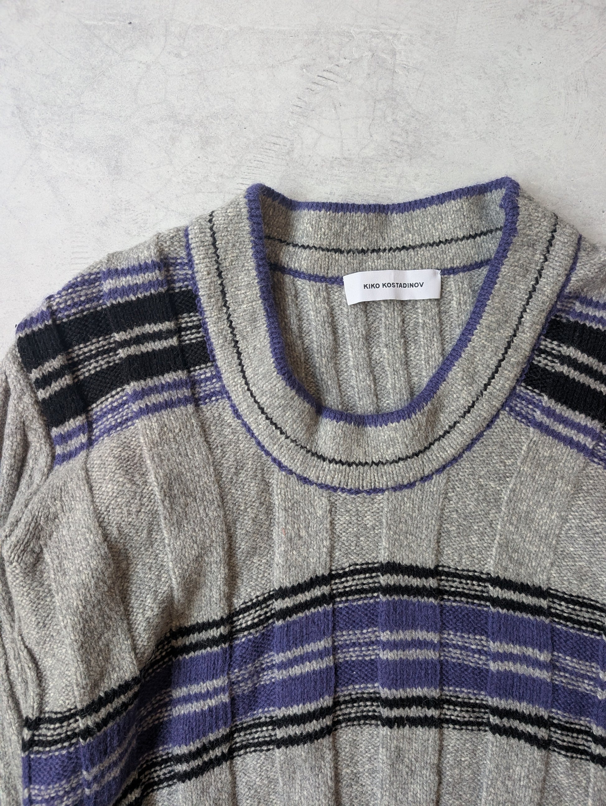 Kiko Kostadinov Brutus Jumper Grey Melange Aura