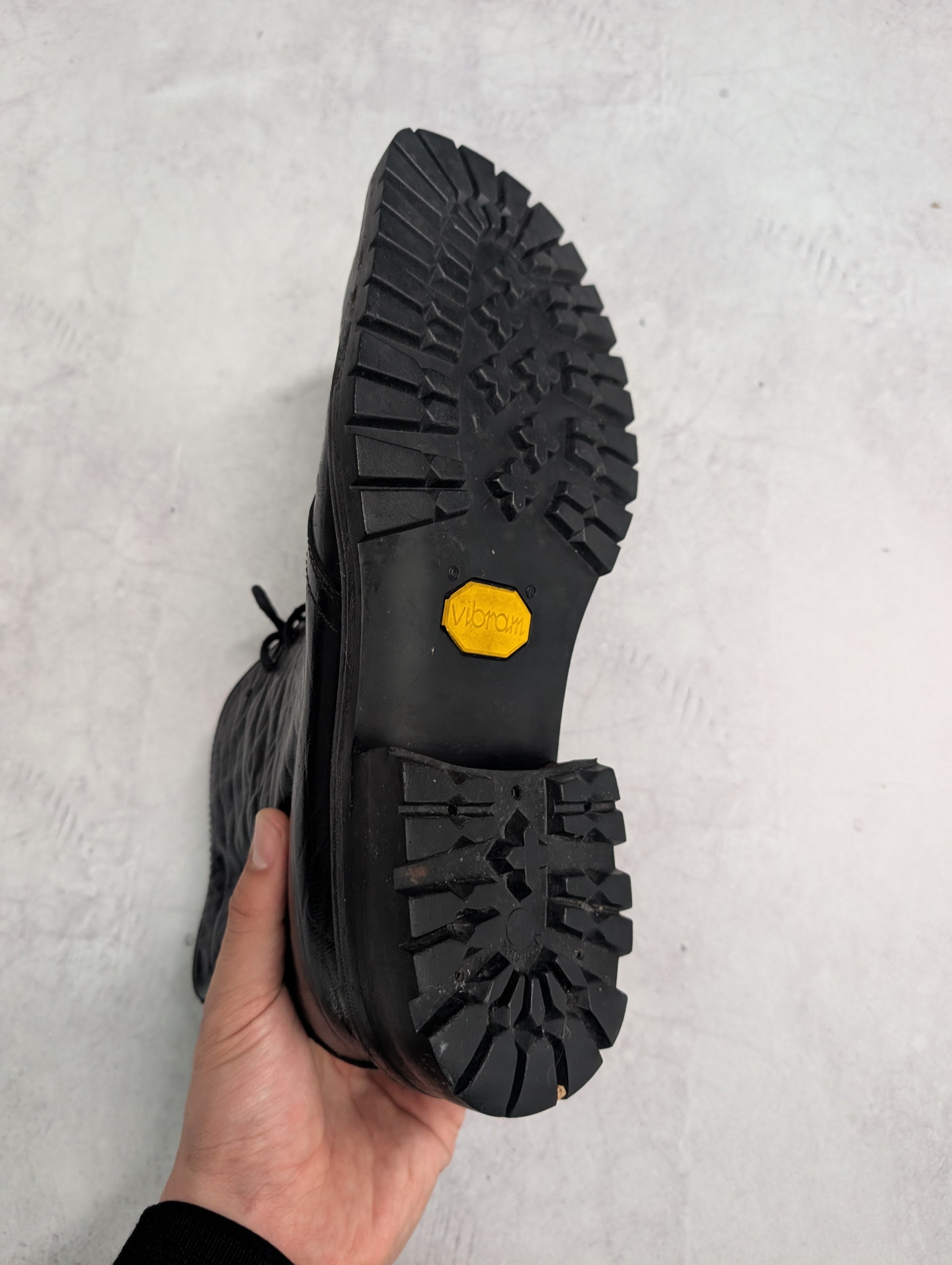 Prada Vintage Textured Leather Square-Toe Vibram Chukka Boots