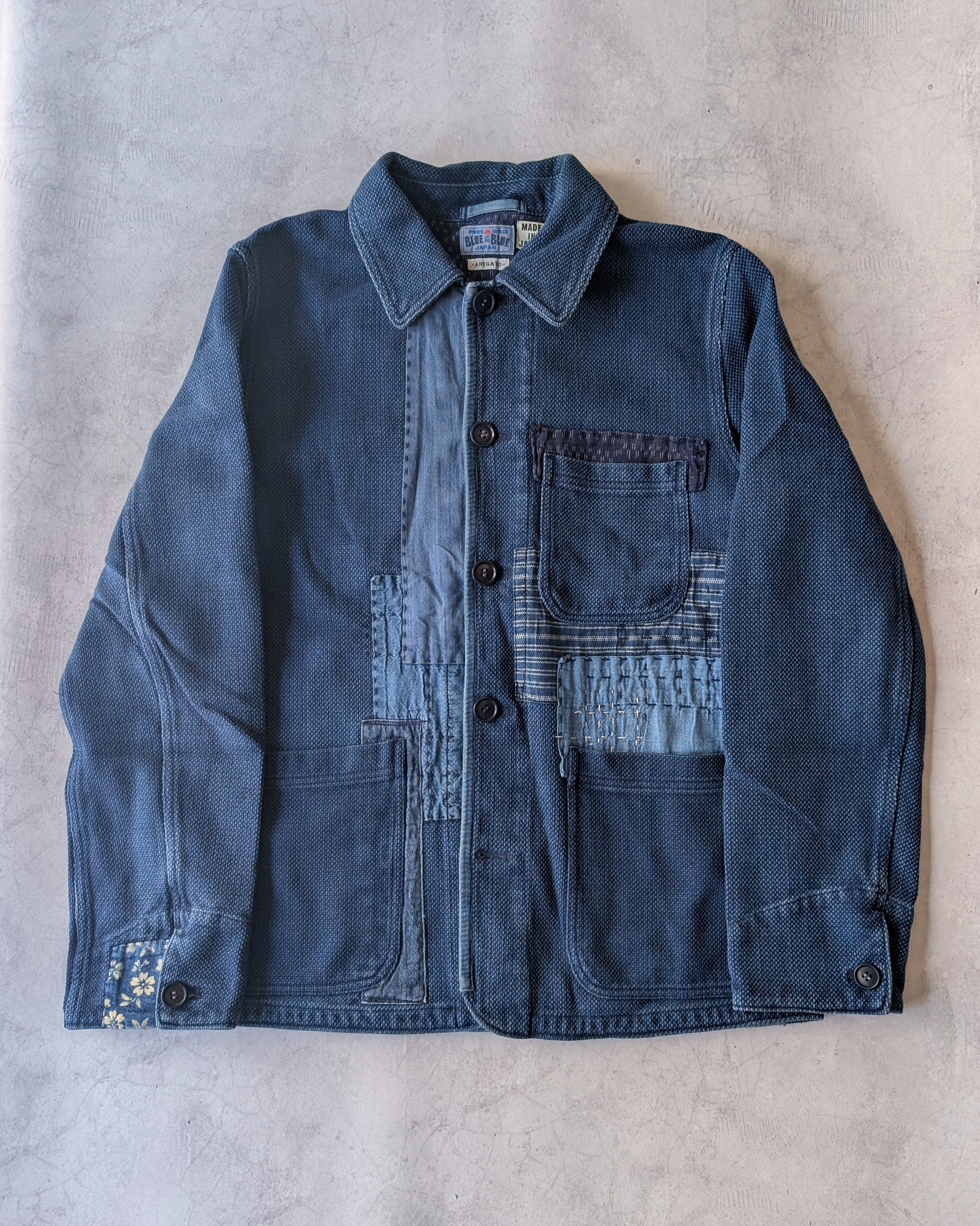 Blue Blue Japan Indigo Sashiko Patchwork Jacket
