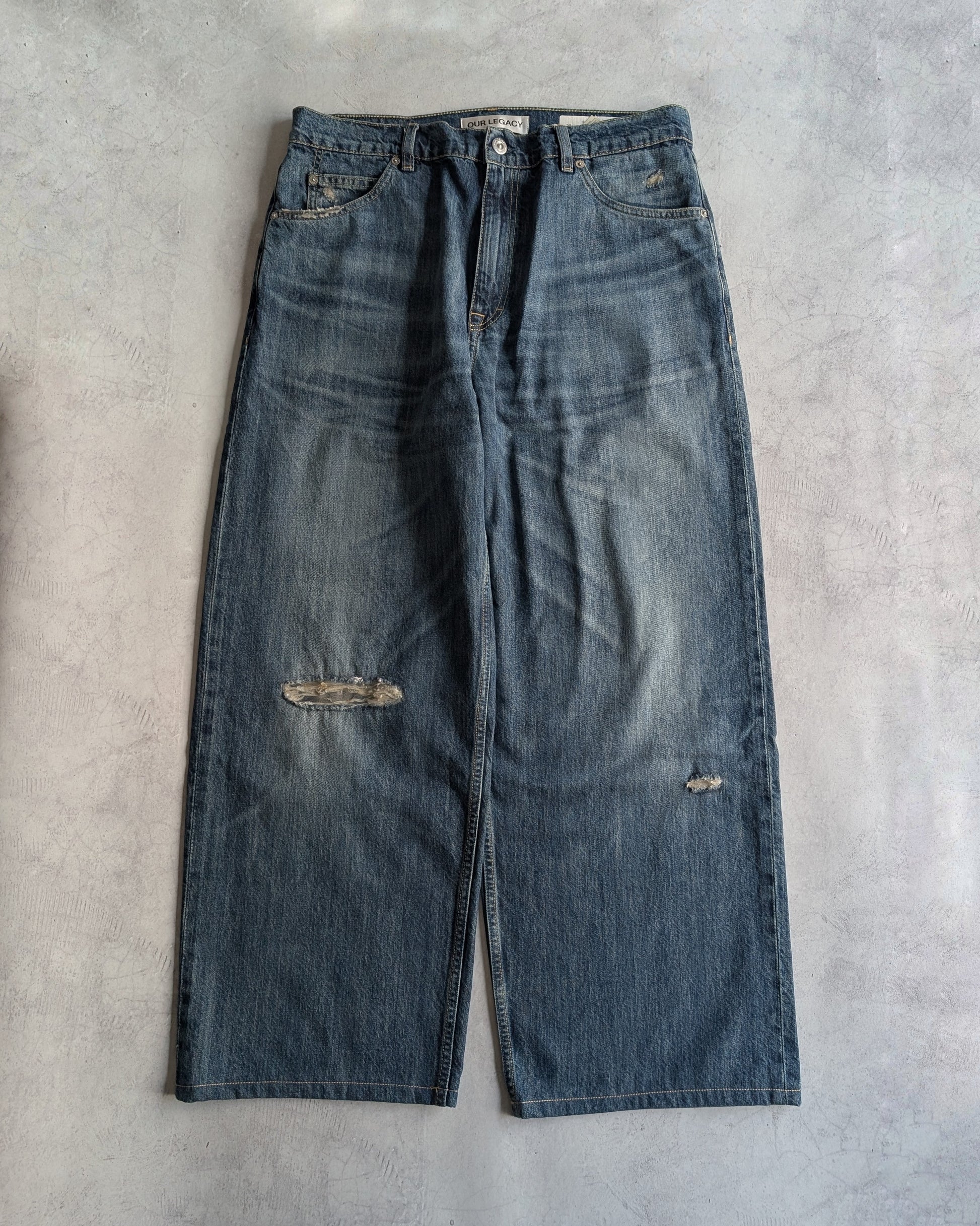 Our Legacy Vast Cut Faded Blue Denim Jeans