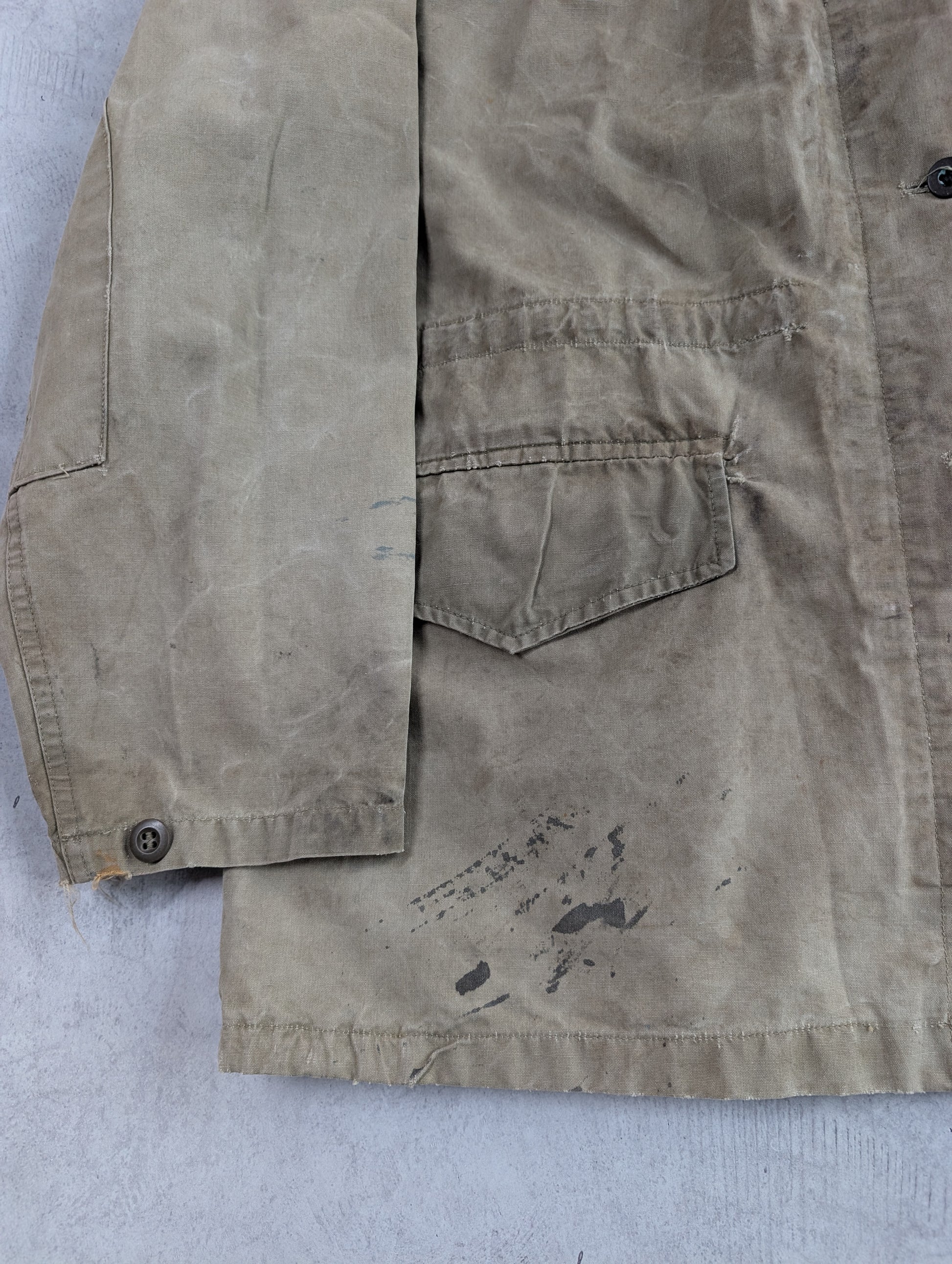 Vintage 1960s French Military Alpine Smock Jacket
