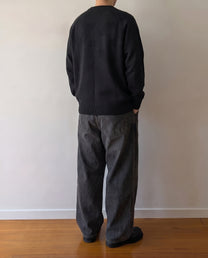 Adidas Y-3 Distressed Knit Wool Big Logo Sweater