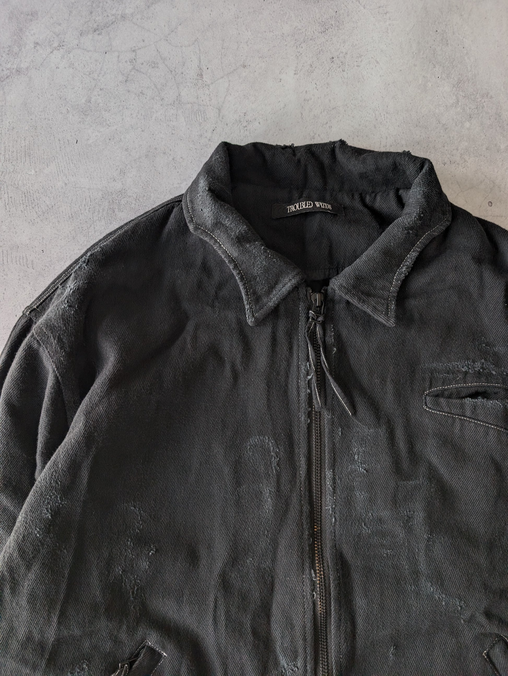 Troubled Waters Distressed Cotton Blouson
