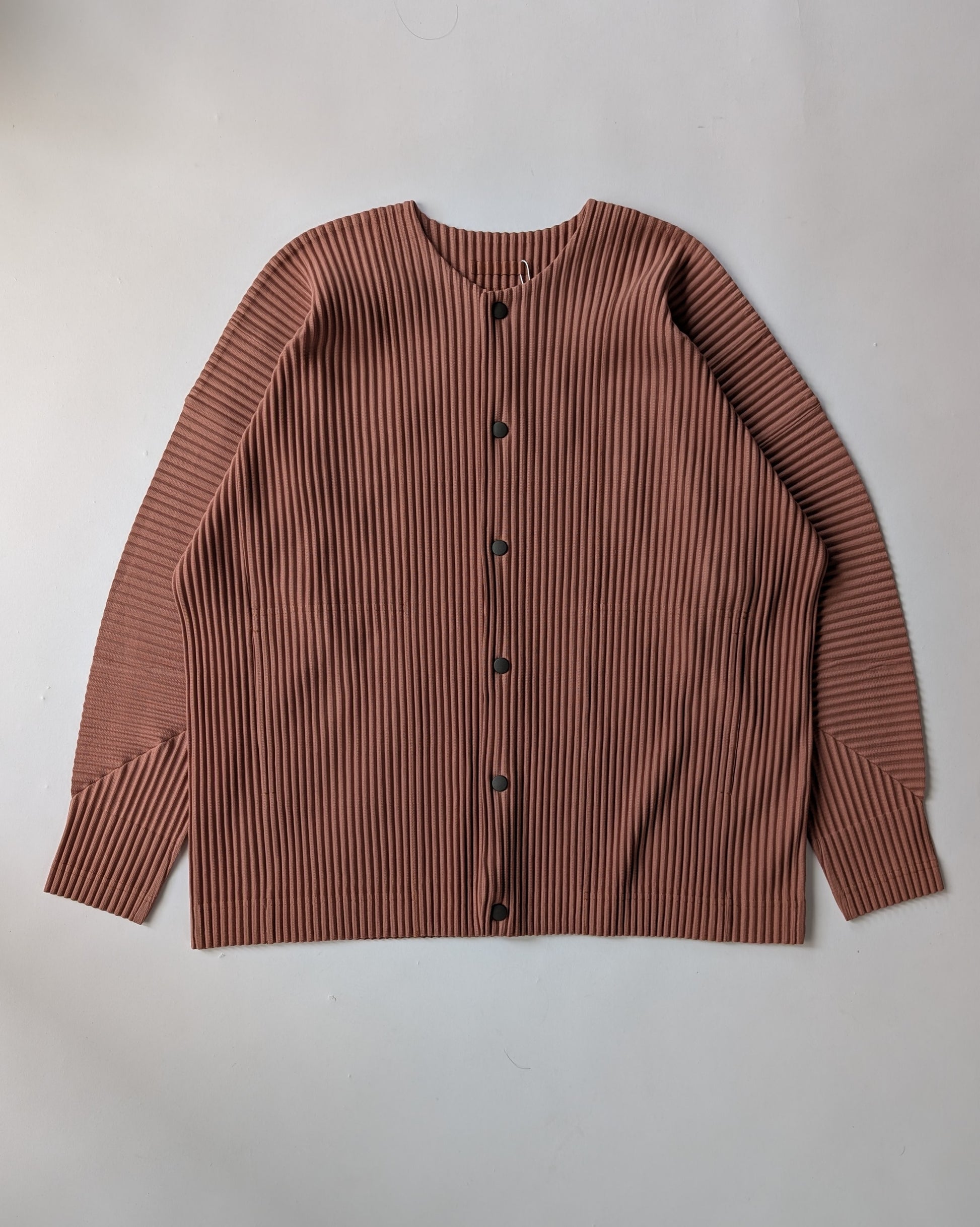 Homme Plissé Issey Miyake Pleated Jacket in Coral