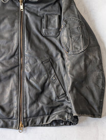 Vintage 1980s French Air Force Leather Pilot Jacket