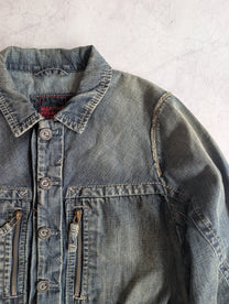 Marithé François Girbaud Washed Denim Trucker Jacket