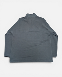 Meanswhile Ribbed High-Neck Snap Pullover