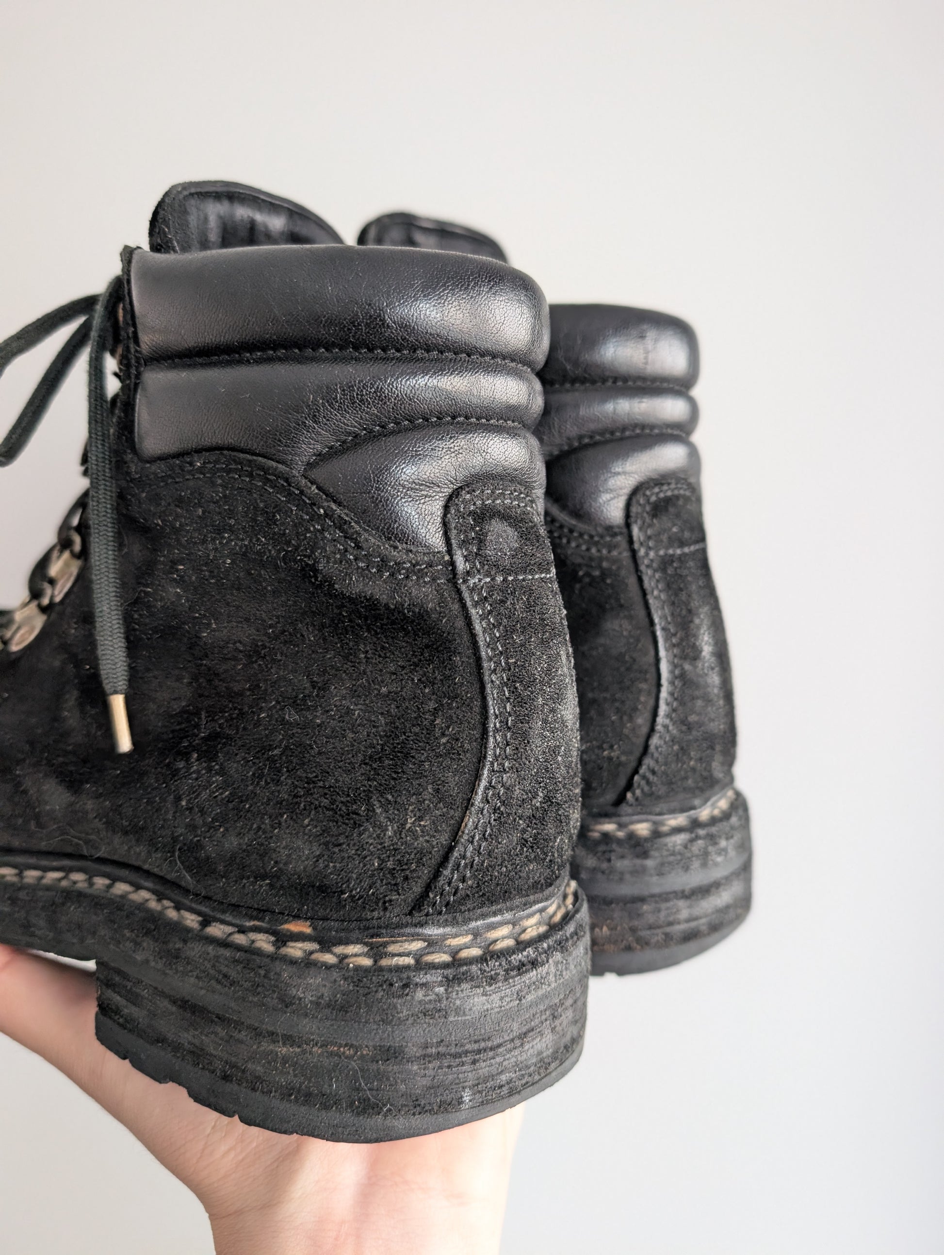 Guidi 19 Black Reverse Leather Hiking Boots