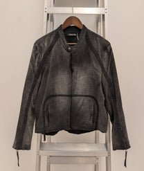 Troubled Waters Distressed Motorcycle Jacket