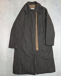 MM6 Maison Margiela Padded Wool Blend Asymmetric Overcoat