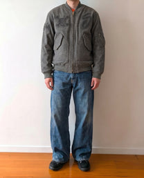 Stussy Wool Chenille Patch Bomber Jacket 90's