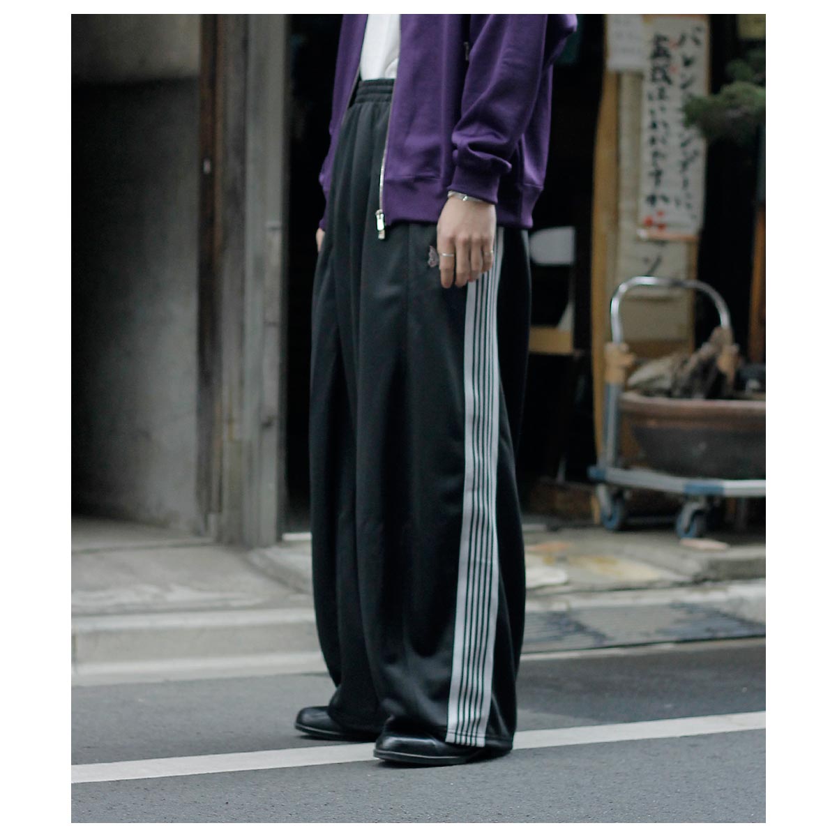 Needles H.D Track Pants - Dark Graphite / Light Grey