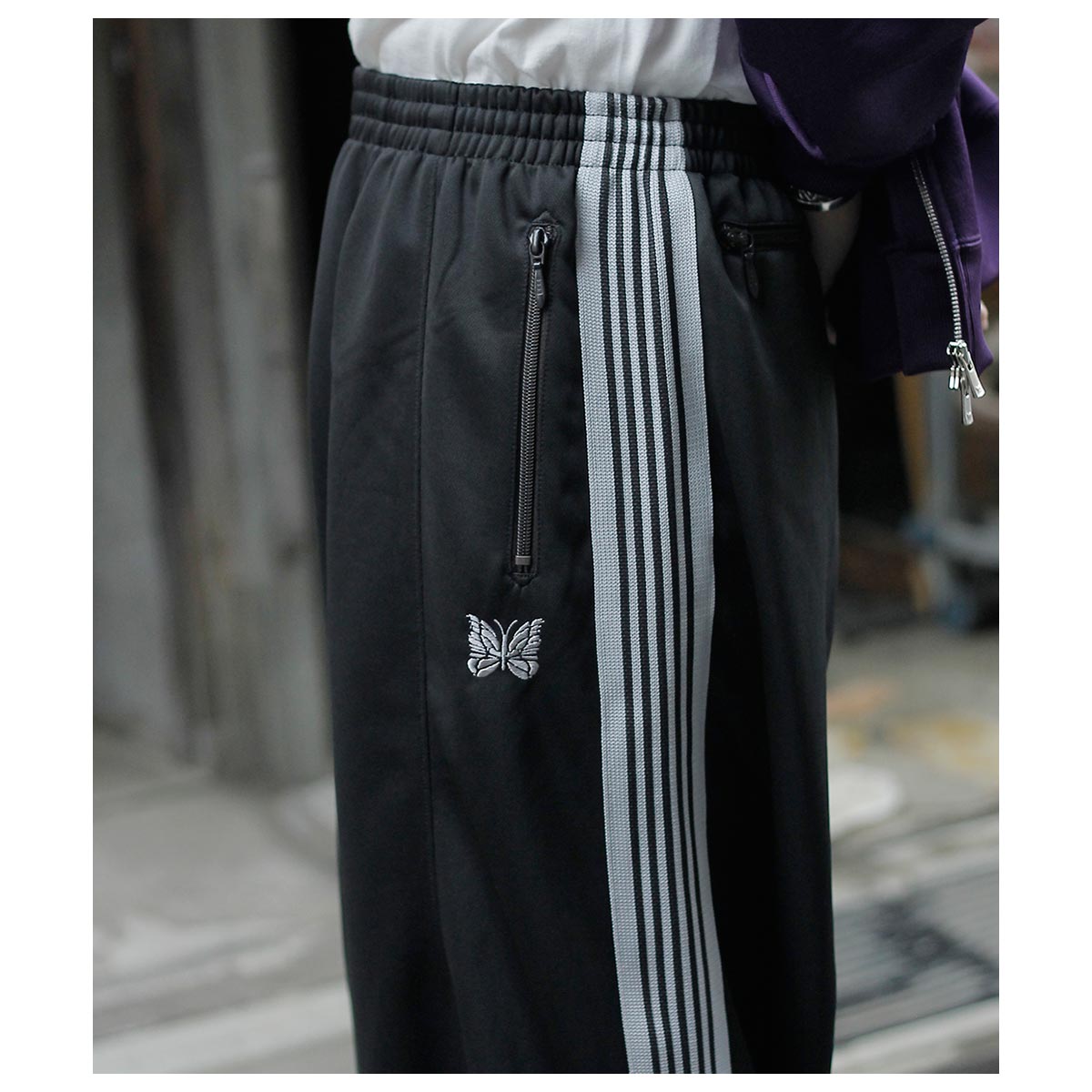 Needles H.D Track Pants - Dark Graphite / Light Grey